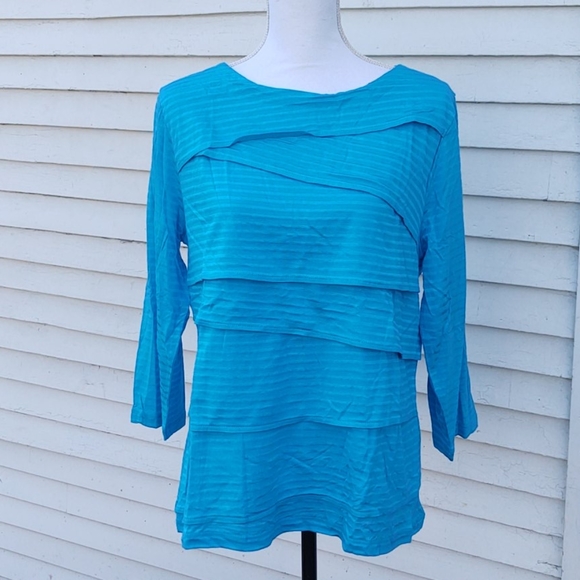 Chico's Tops - NWOT! Chico's long sleeve layered ruffle top